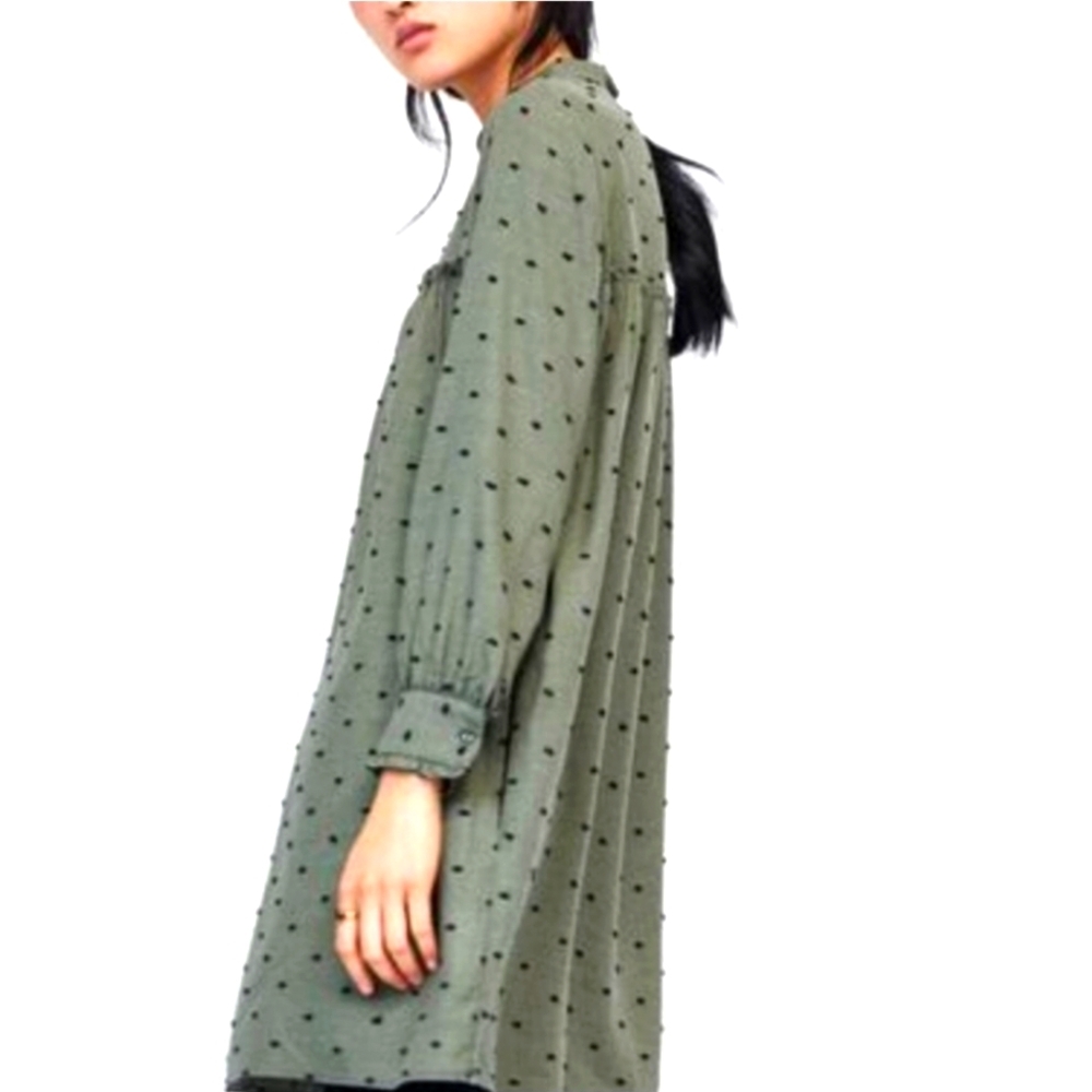 ZARA Long Sleeve Midi Dress - size Small- EUC (worn once) 💚 - Picture 2 of 6